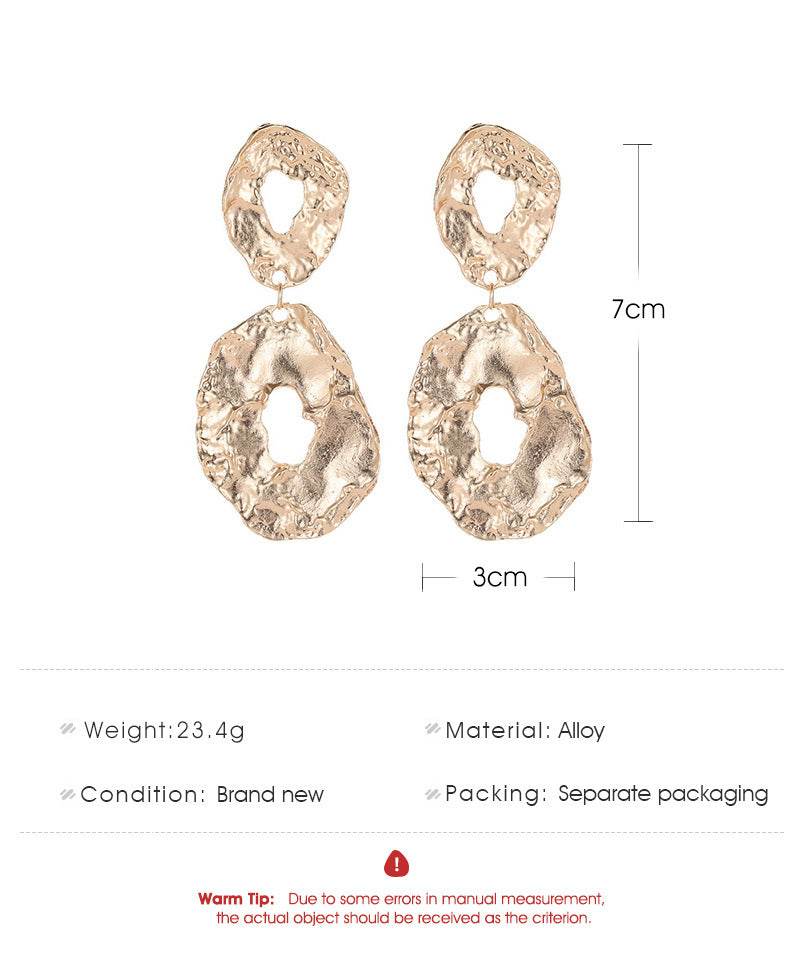 Jewelry Baroque Alloy Geometric Irregular Earrings - www.Shopthatapp.com