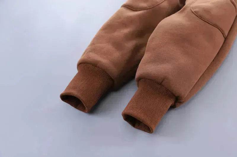 Boys' Suit Autumn Fashionable Fleece-lined Three-piece Set Baby Winter Fashionable Clothing - www.Shopthatapp.com