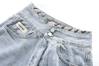 High Waisted Wide Leg Denim Shorts For Women - www.Shopthatapp.com