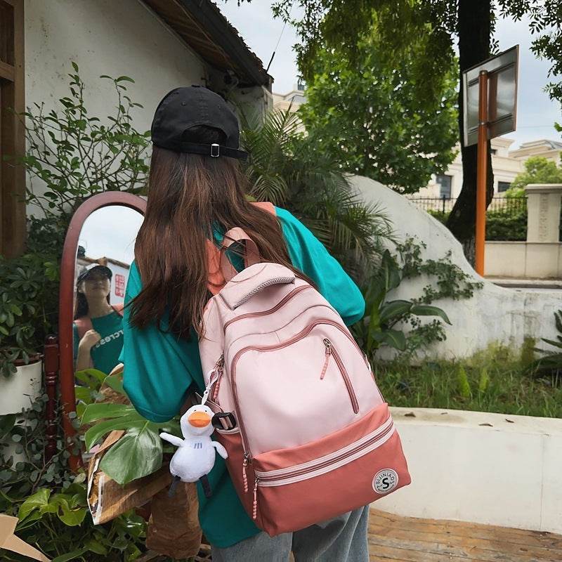 Retro Contrast Color Casual Backpack For Women - www.Shopthatapp.com