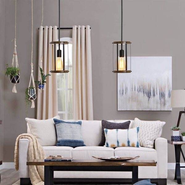 Vintage Rural Lightweight Metal Cage Pendant Light, Excluding Light Bulbs - www.Shopthatapp.com