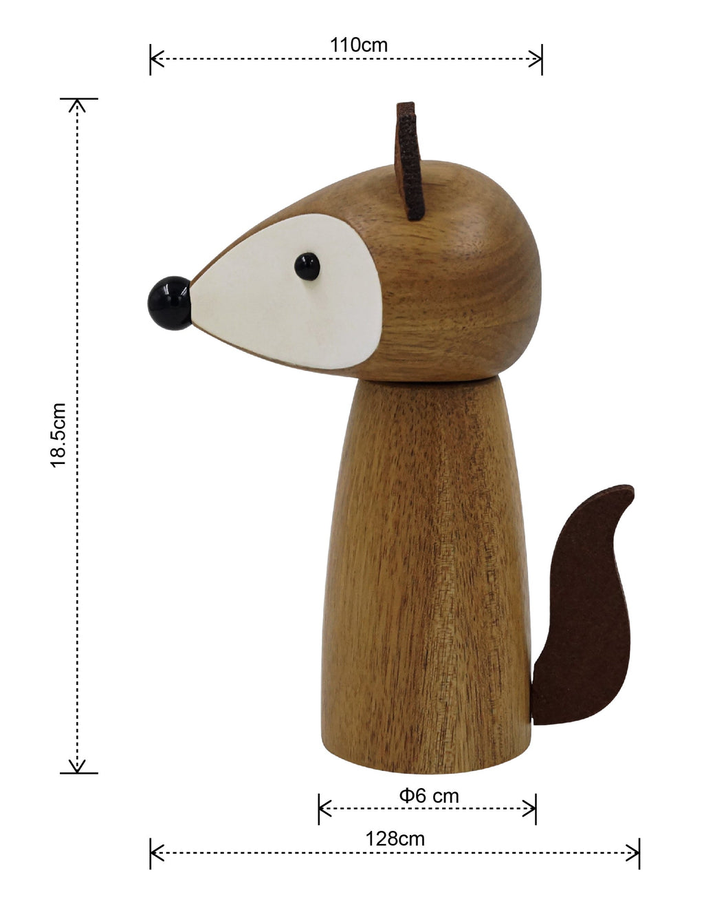 Wooden Fox Salt/Pepper Mill - www.Shopthatapp.com
