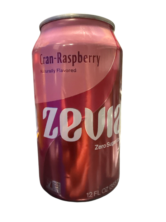 Zevia Zero Sugar Cran-Raspberry Flavoured Soda 355ML - Canadian Edition