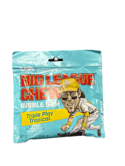 Big League Chew Bubble Gum Triple Play Tropical Flavour 60G - U.S Edition - www.Shopthatapp.com