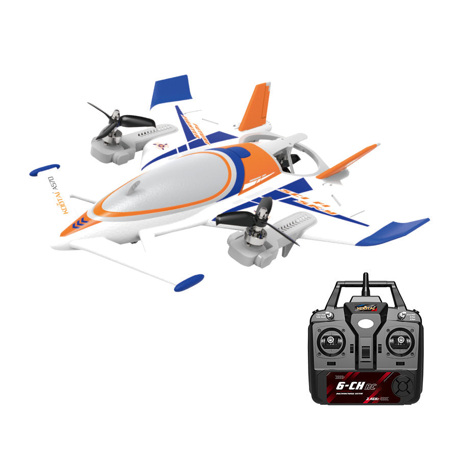 QIDI 570 VTOL RC Plane Brushless with 7.4V Battery, LED Lights & Crane Mode - www.Shopthatapp.com