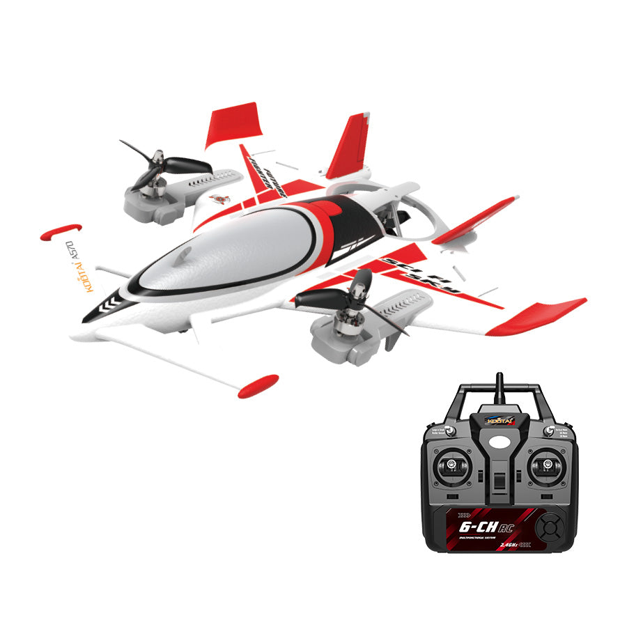 QIDI 570 VTOL RC Plane Brushless with 7.4V Battery, LED Lights & Crane Mode - www.Shopthatapp.com