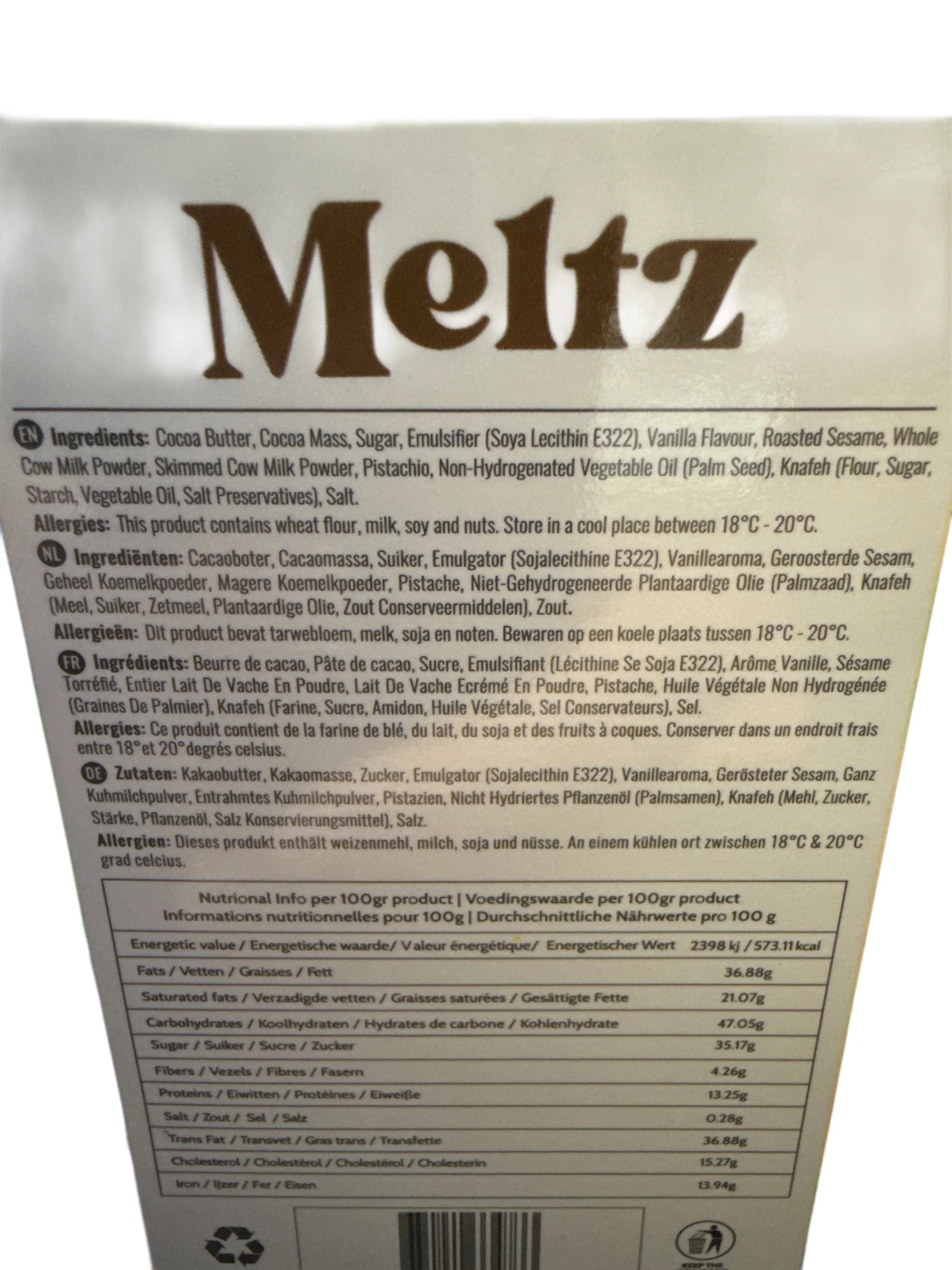 Meltz Dubai Chocolate Pistachio Knafeh Flavour 192G - Dubai Edition - www.Shopthatapp.com