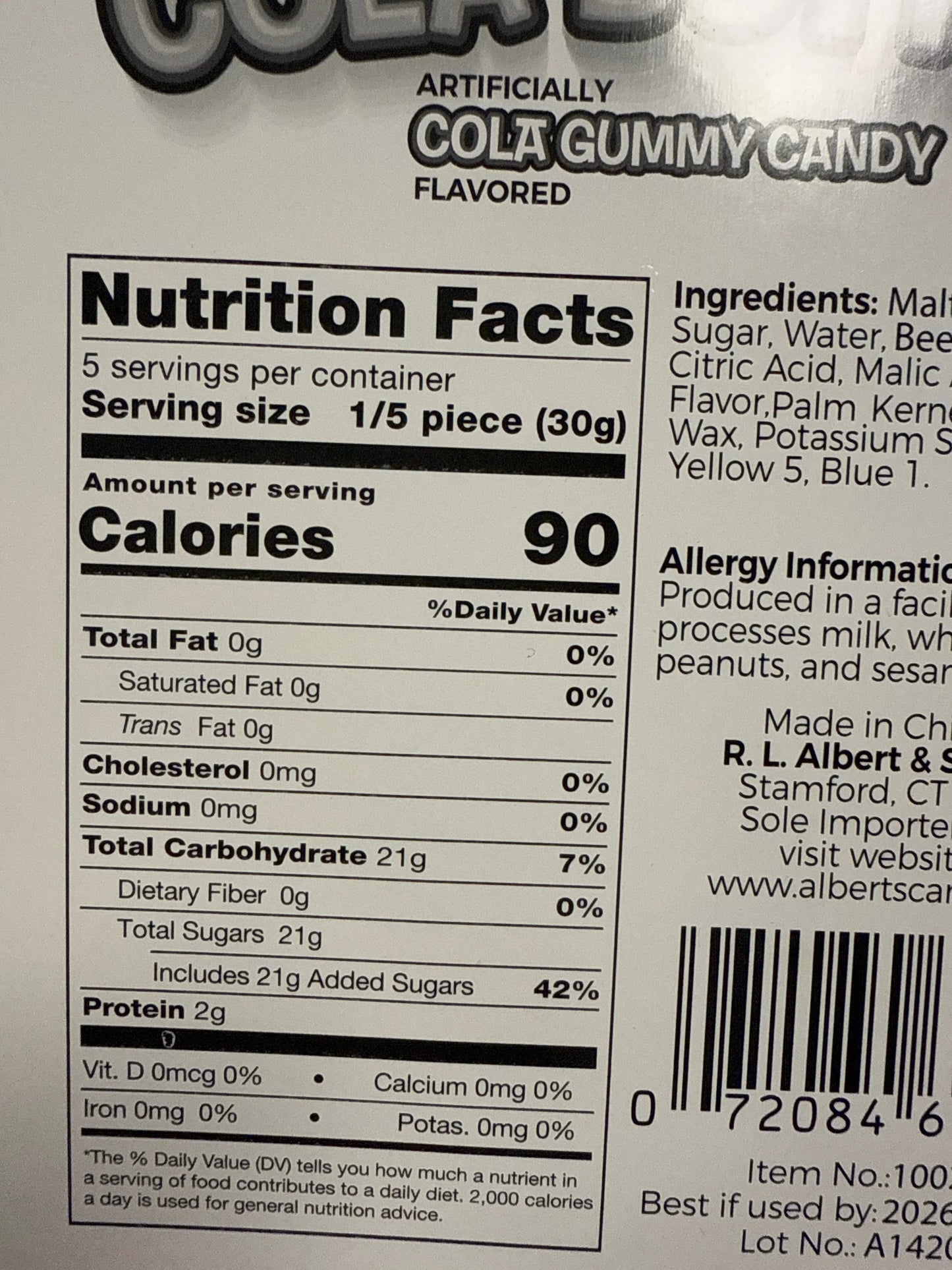 Super Gummy Cola Candy 150G - U.S Edition - www.Shopthatapp.com