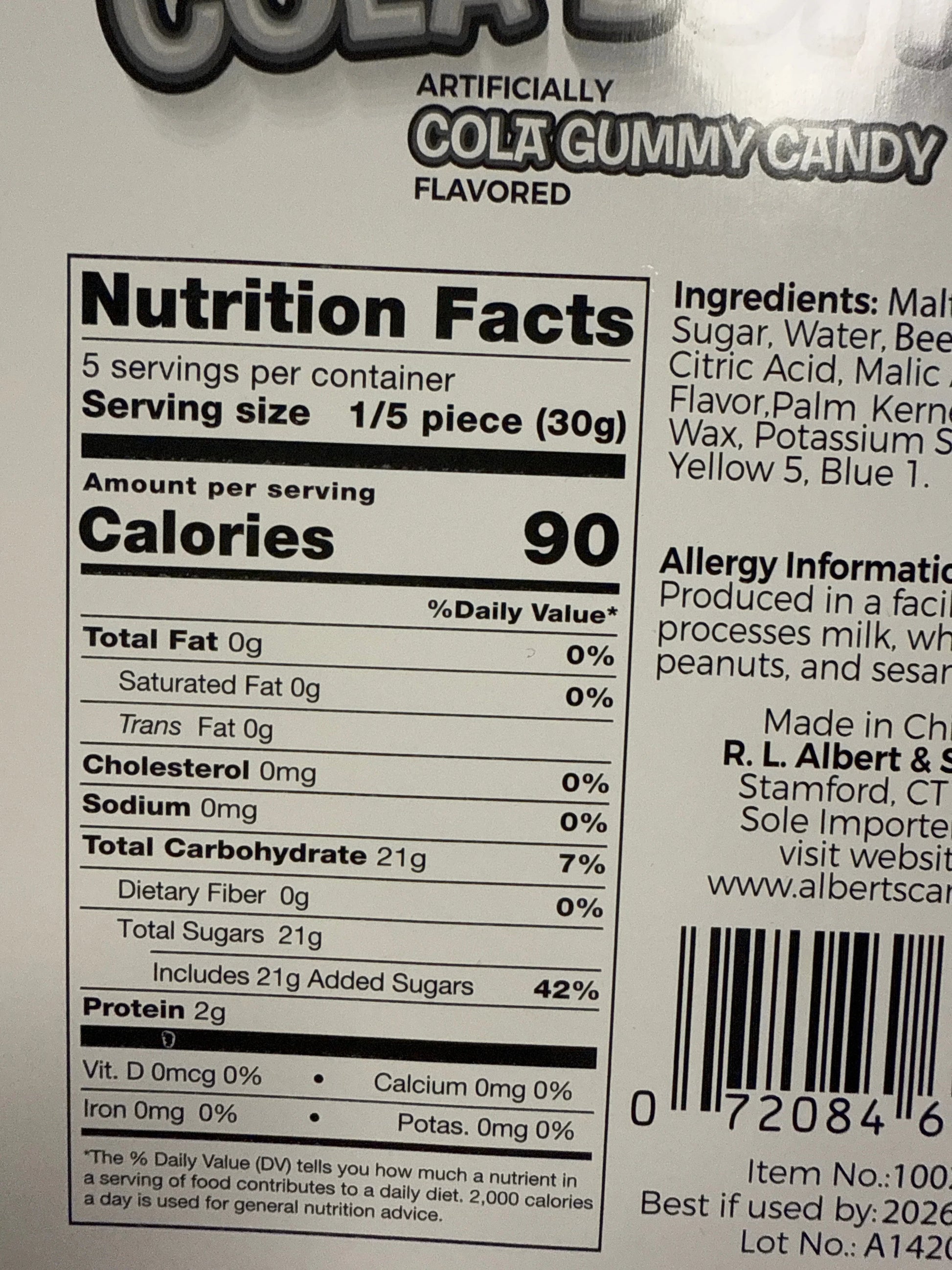 Super Gummy Cola Candy 150G - U.S Edition - www.Shopthatapp.com