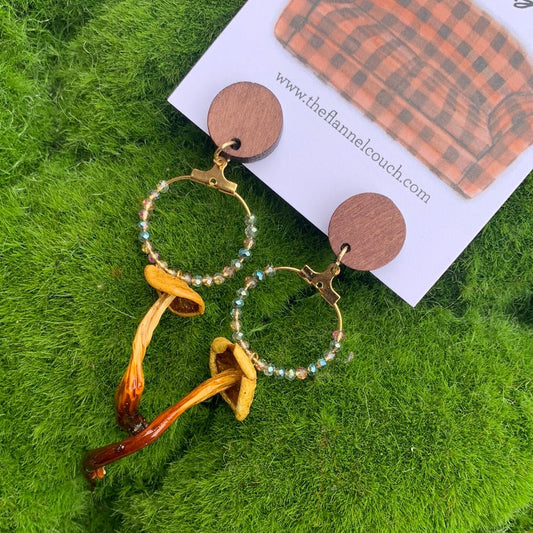 Wild Ontario Mushrooms Earrings - www.Shopthatapp.com