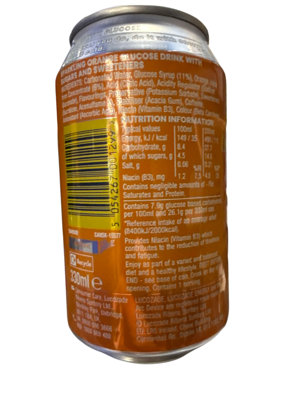 Lucozade Orange Flavoured Energy Drink 330ML - U.K Edition - www.Shopthatapp.com