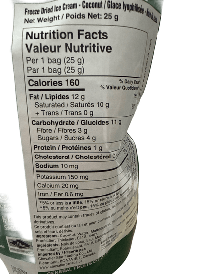 Freeze Dried Ice Cream Coconut 25G - Thailand Edition - www.Shopthatapp.com