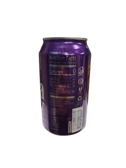 Zevia Zero Sugar Grape Flavoured Soda 355ML - Canadian Edition