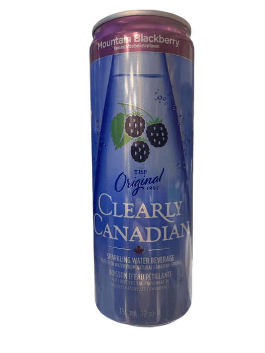 Clearly Canadian Sparkling Mountain Blackberry Cans 355ML - Canadian Edition - www.Shopthatapp.com