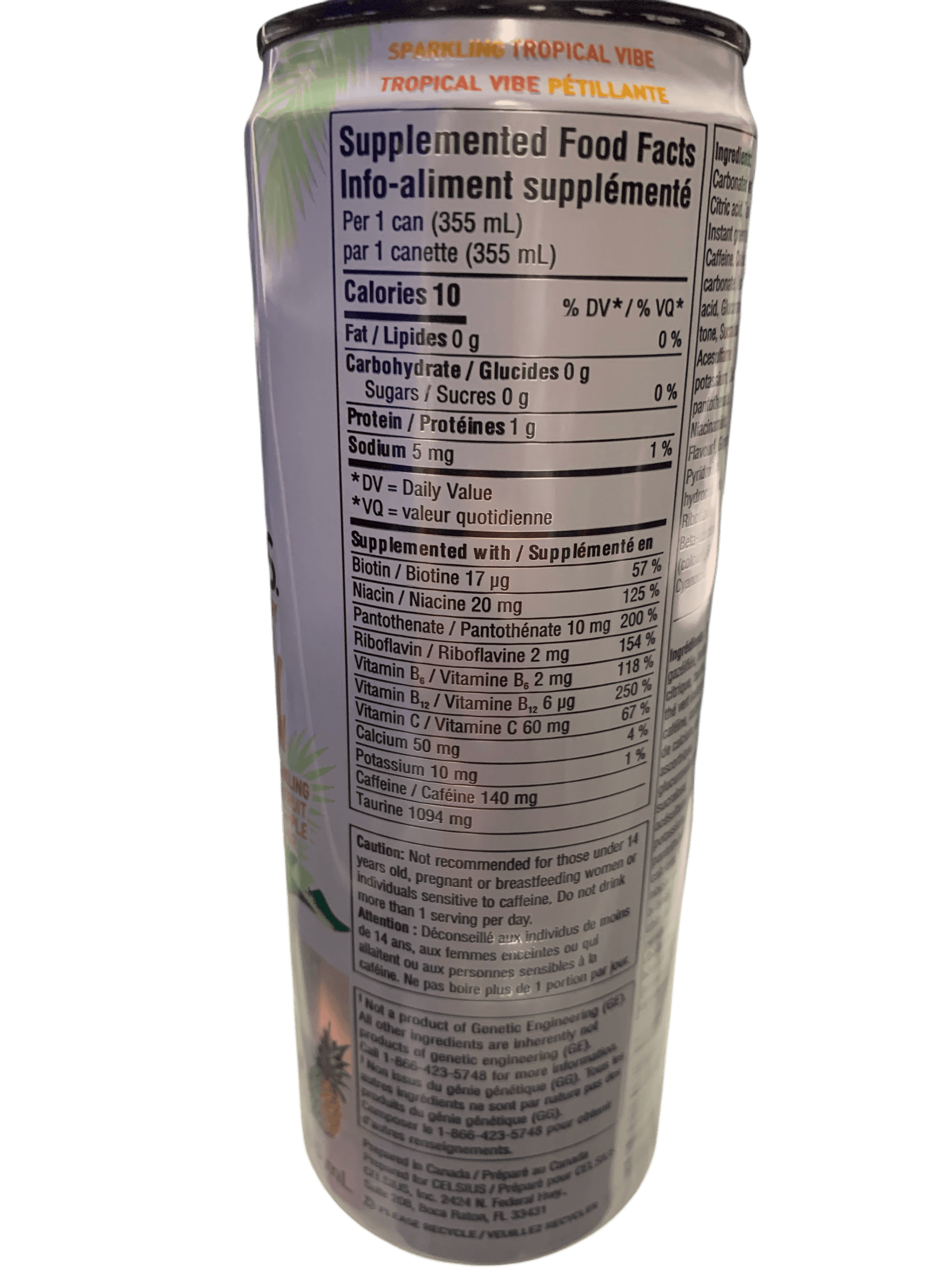 Celsius Tropical Vibe Zero Sugar Energy Drink 355ML - Canadian Edition - www.Shopthatapp.com