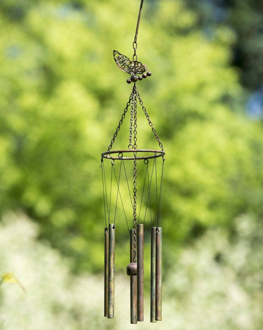 Flamed Butterfly Pipes Wind Chime - www.Shopthatapp.com