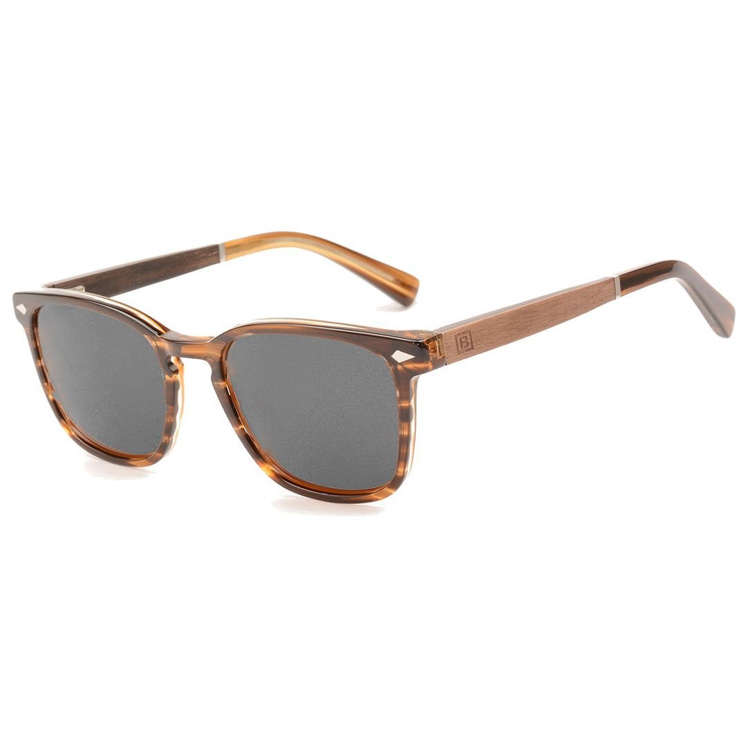Eddie - Lunettes de soleil en acétate et bois