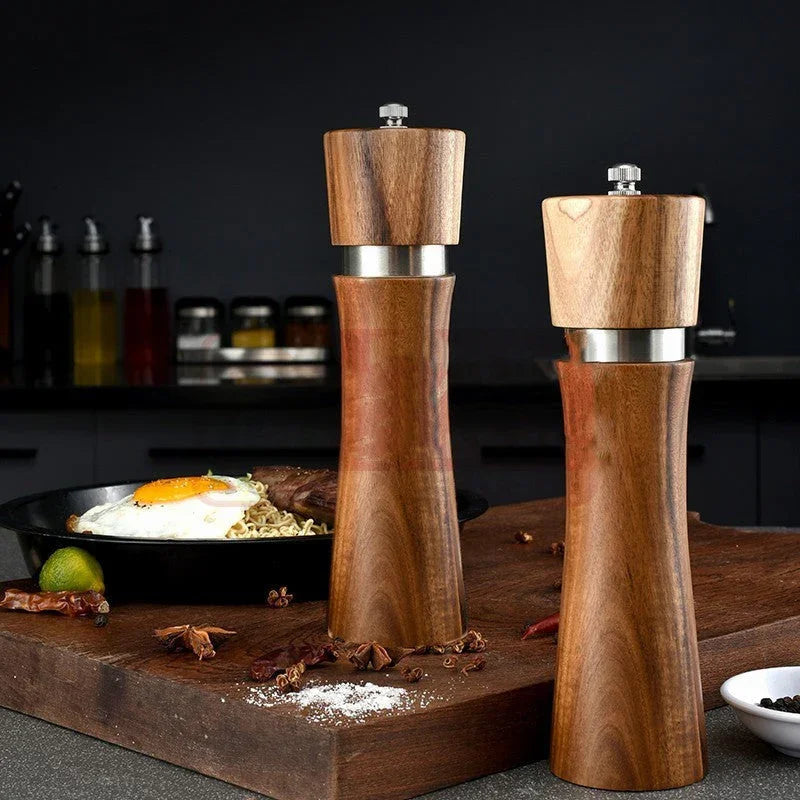 Acacia Wood Ceramic Core Manual Pepper Grinder - www.Shopthatapp.com