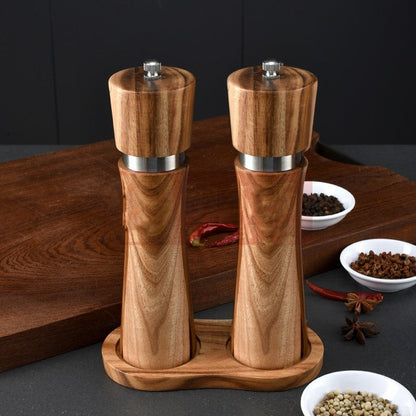 Acacia Wood Ceramic Core Manual Pepper Grinder - www.Shopthatapp.com