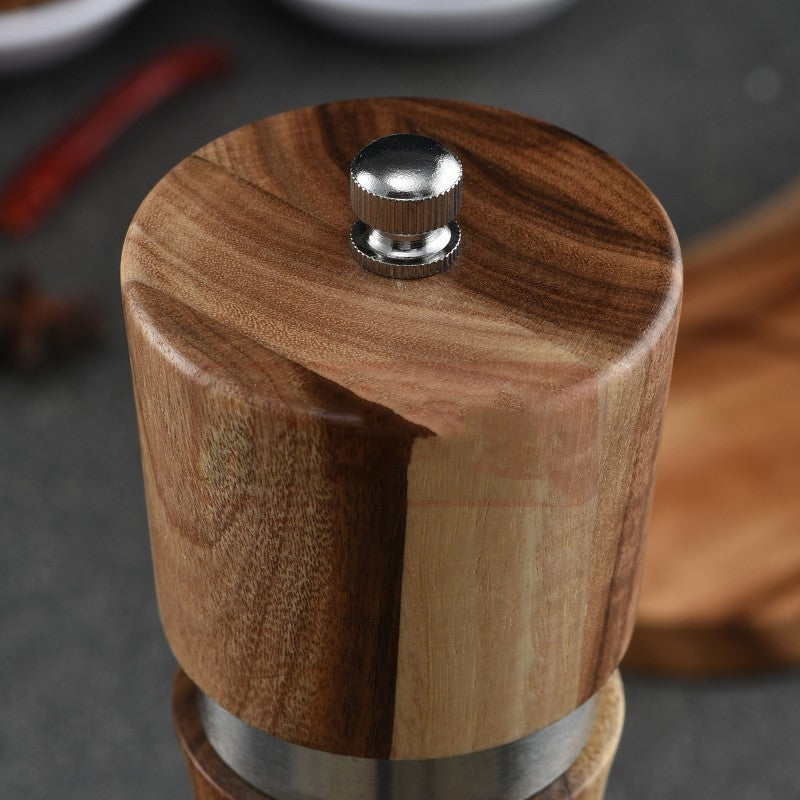 Acacia Wood Ceramic Core Manual Pepper Grinder - www.Shopthatapp.com
