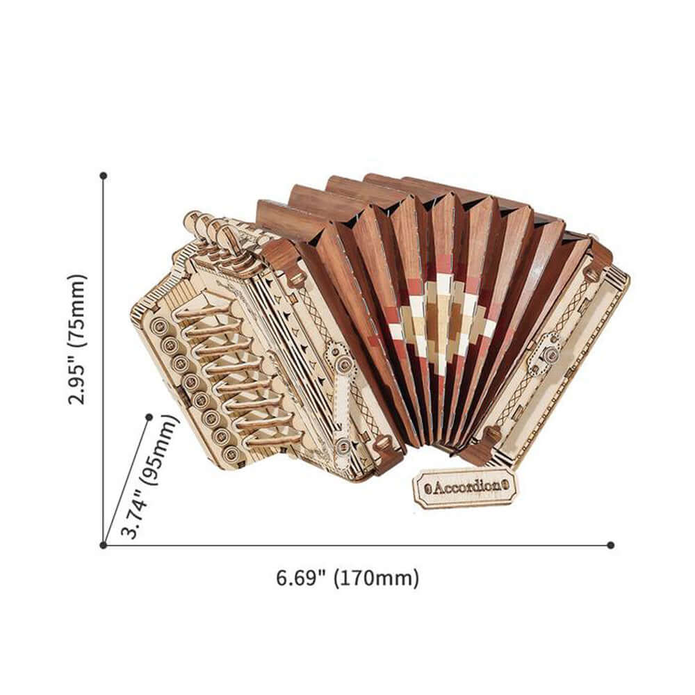 Accordion 3D DIY Wooden Model | Kidstoylover - Learn & Create - www.Shopthatapp.com #