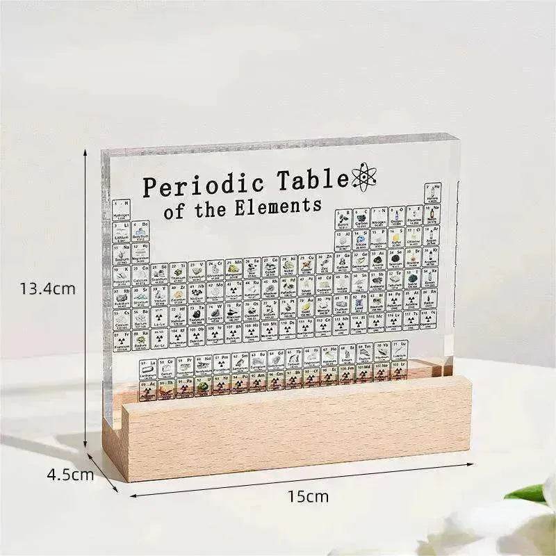 Acrylic Periodic Table: Real Element Samples + Light Base - www.Shopthatapp.com