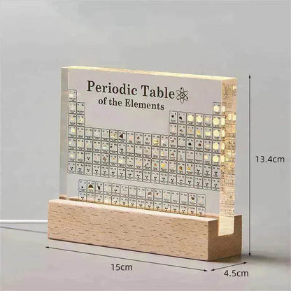 Acrylic Periodic Table: Real Element Samples + Light Base - www.Shopthatapp.com