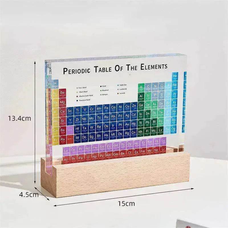 Acrylic Periodic Table: Real Element Samples + Light Base - www.Shopthatapp.com