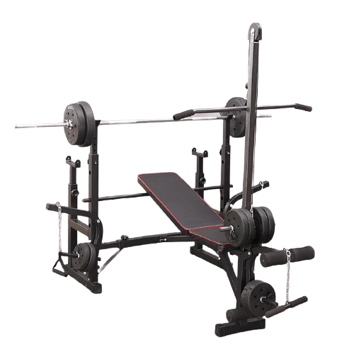 Adjustable Workout Bench with Lat Pulldown Pulley, Scott Bench & Barbell Rack ST6655 - www.Shopthatapp.com #