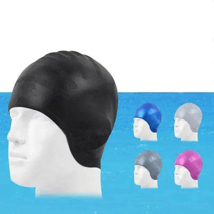 Adults Swimming Silicone Unisex Long Hair Waterproof Caps - www.Shopthatapp.com