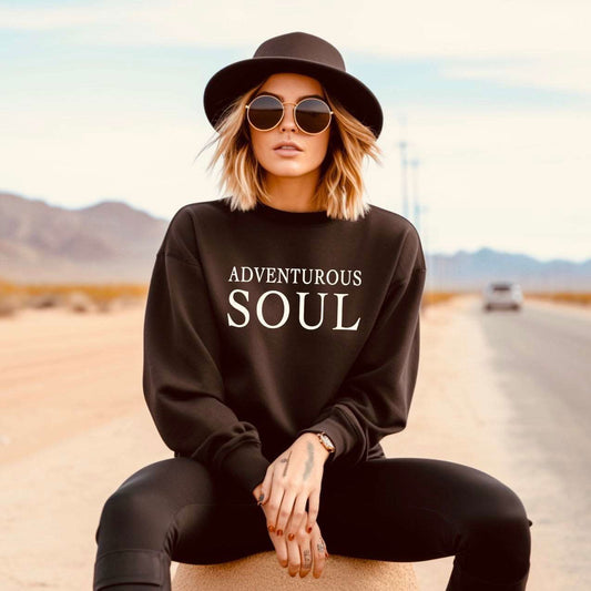 Adventurous Soul-Women’s clothing-www.Shopthatapp.com-Size:3XL-Color:Black with white writing-RusticGirls.Trilogy