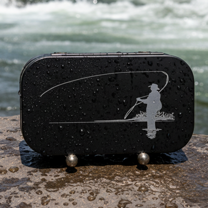 Fly Fishing Kit, Atlantic Salmon Flies, Mixed Selection, with Aluminum Flybox + Engraved Image - www.Shopthatapp.com