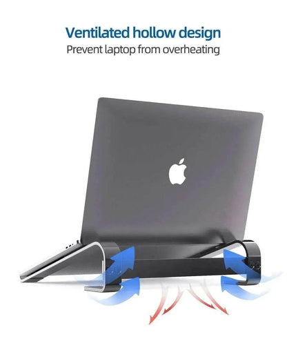 Alum. Portable Laptop Stand: Ventilated, Ergo Holder - www.Shopthatapp.com
