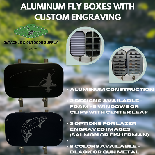 Aluminum Flyboxes with Clips, Windows and Foam - www.Shopthatapp.com #
