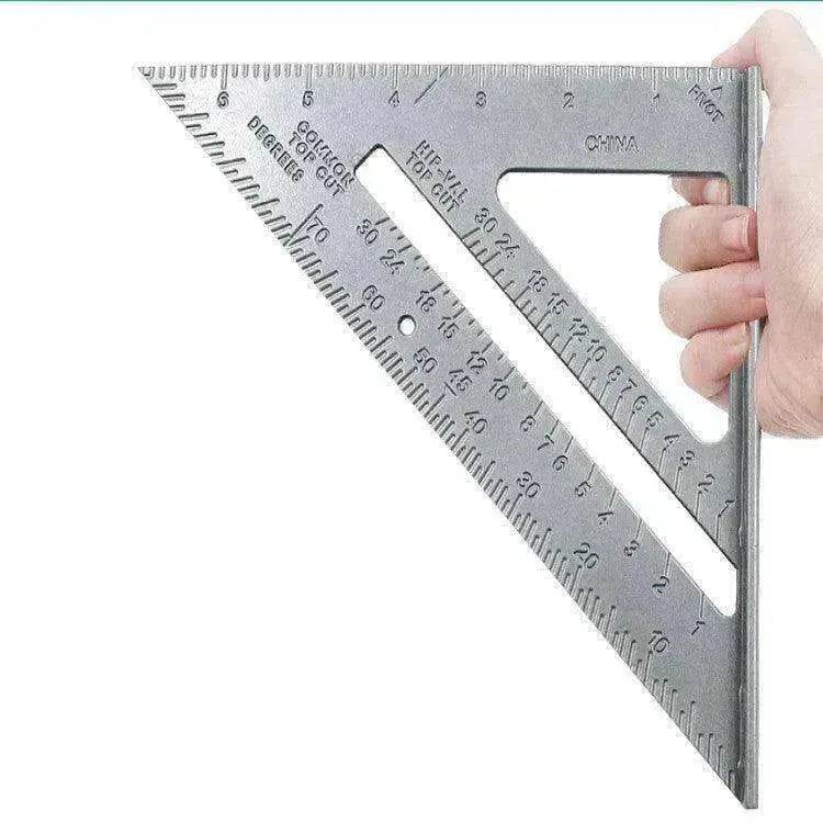 Aluminum alloy woodworking measuring square tool - www.Shopthatapp.com