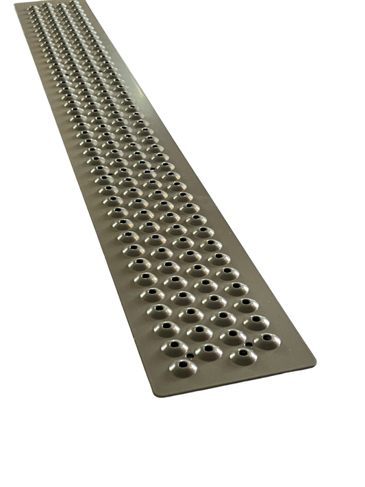 Aluminum Grip Stair Cover Treads - Pearl Mouse Gray, Includes Stainless Steel 1" Screws - 4" x 32" - Www.Shopthatapp.com