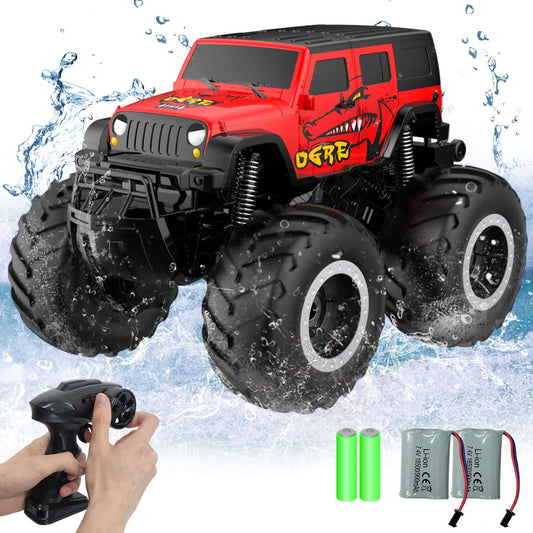 Amphibious All Terrain Off-Road Waterproof RC Monster Truck for Kids - www.Shopthatapp.com #