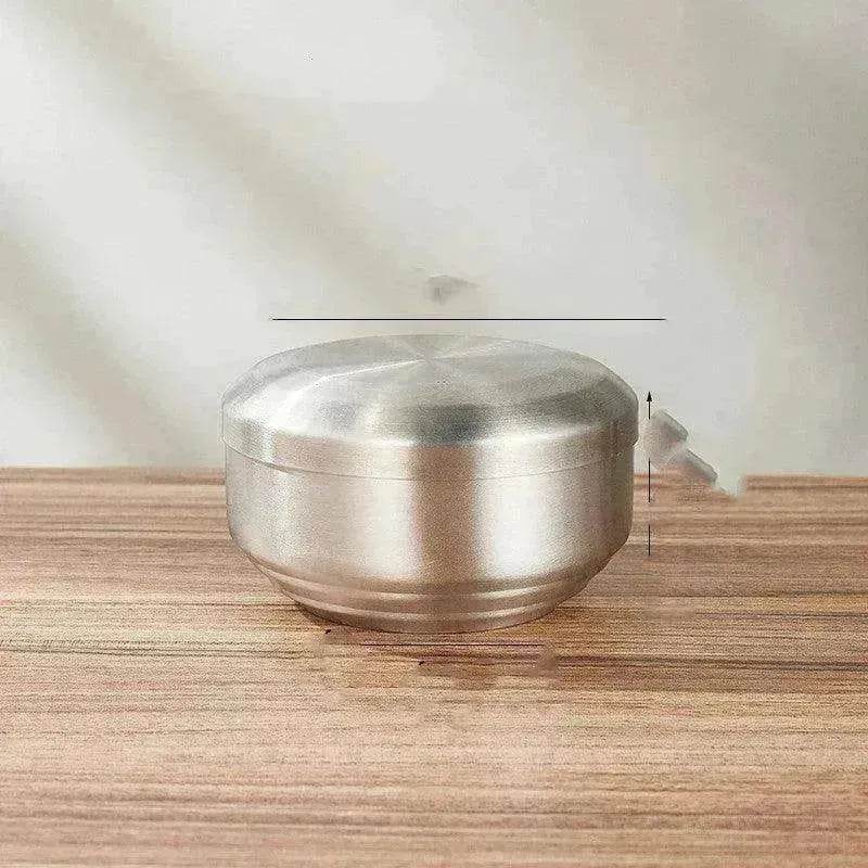 An Adorable Stainless Steel with Golden Tape Tureen Bowl - www.Shopthatapp.com
