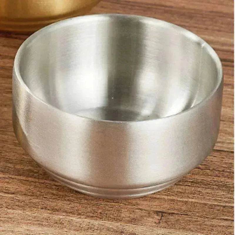 An Adorable Stainless Steel with Golden Tape Tureen Bowl - www.Shopthatapp.com