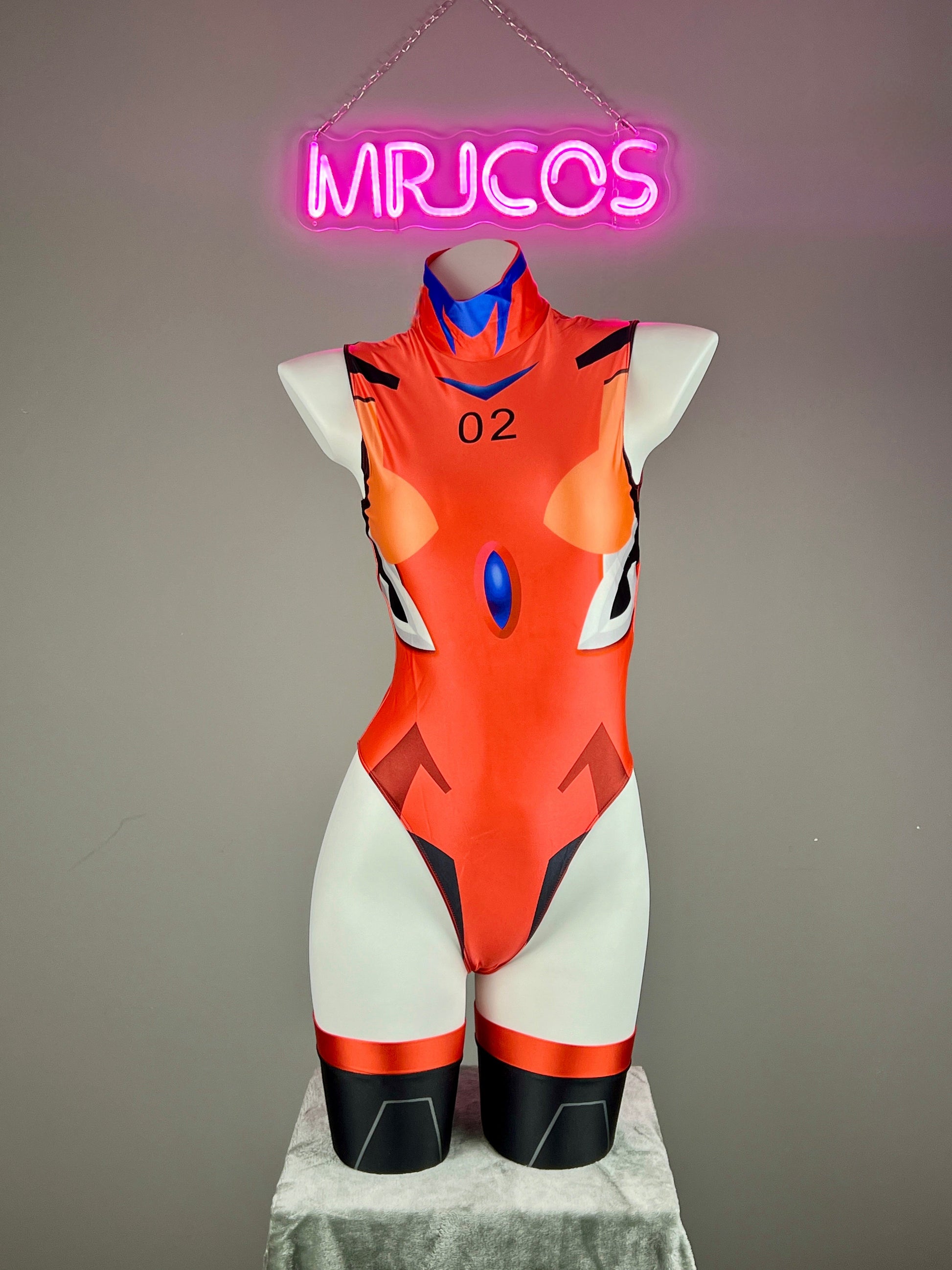 Anime Style Spandex Cosplay Open Crotch Bodysuit Costume Plug Suit - www.Shopthatapp.com