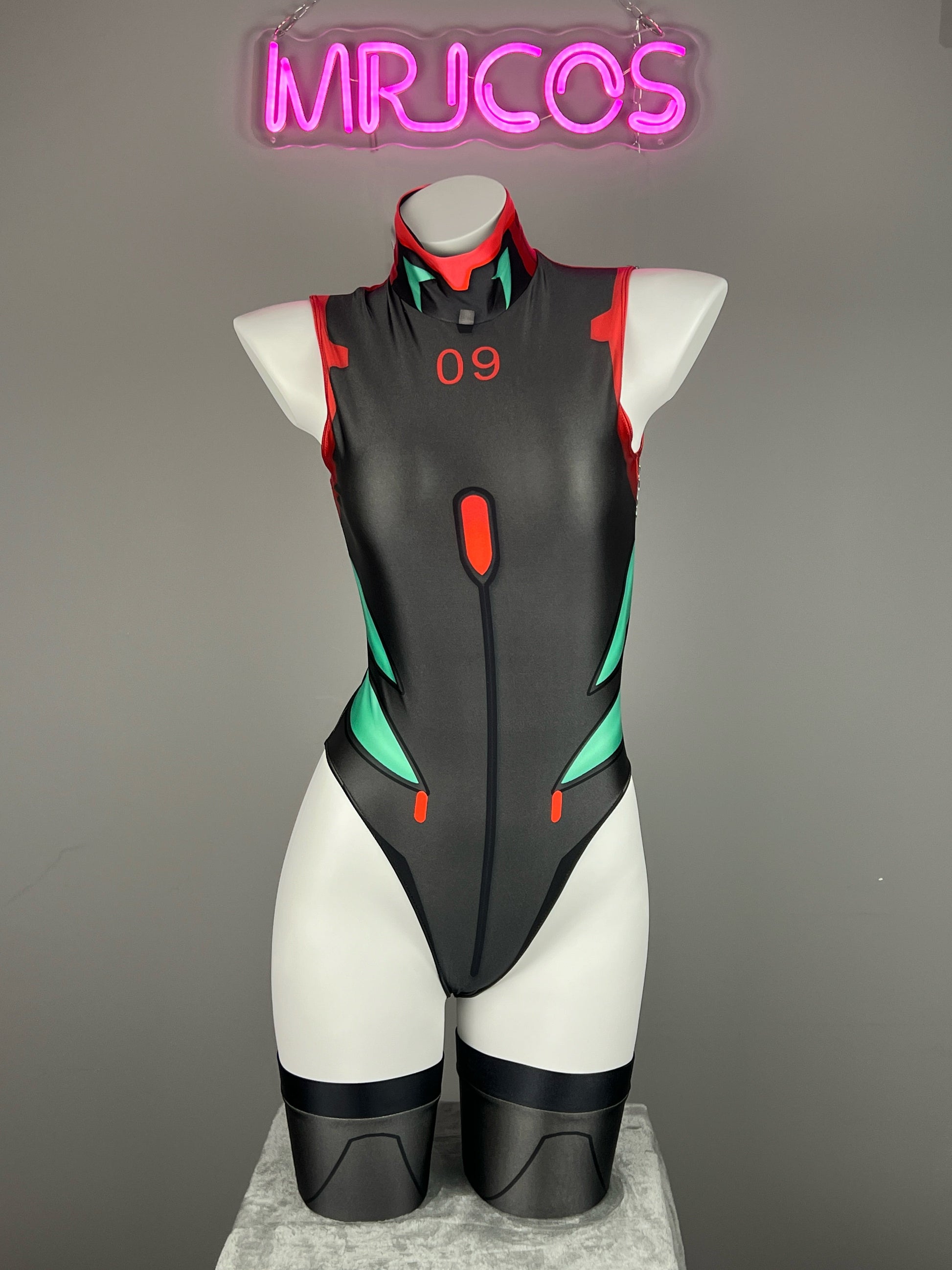 Anime Style Spandex Cosplay Open Crotch Bodysuit Costume Plug Suit - www.Shopthatapp.com