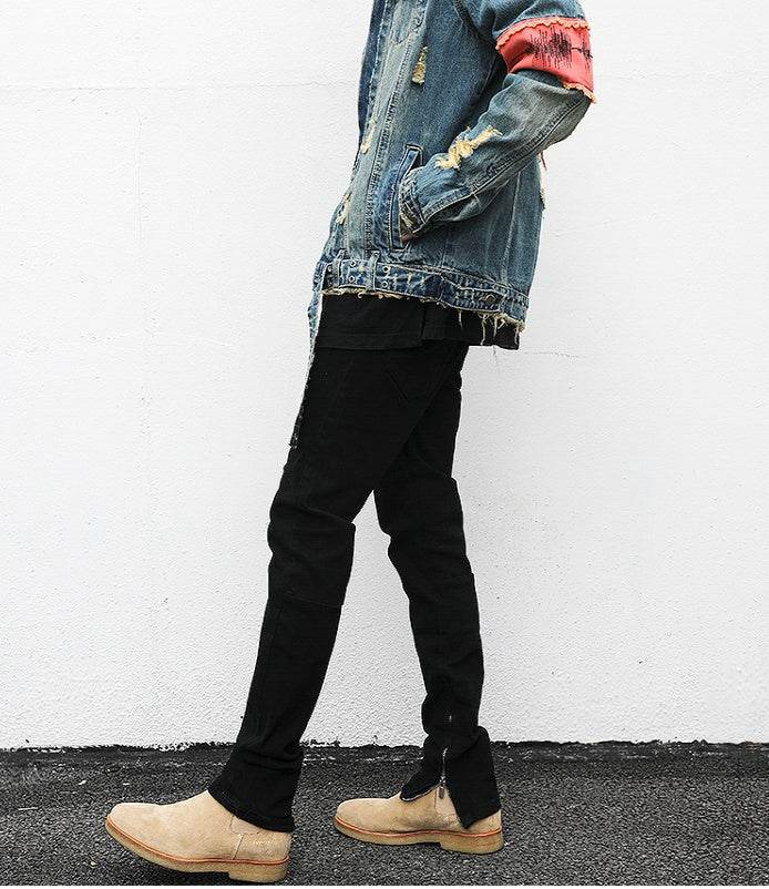 Ankle Zip Denim pant men Jeans - www.Shopthatapp.com #