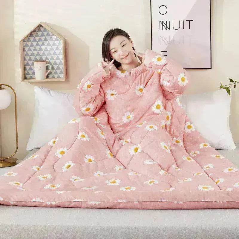 Anti kick Casual Home & Office With Sleeves Wearable Quilt - www.Shopthatapp.com