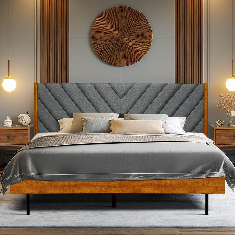Astoria Upholstered Solid Wood Bed Frame - www.Shopthatapp.com