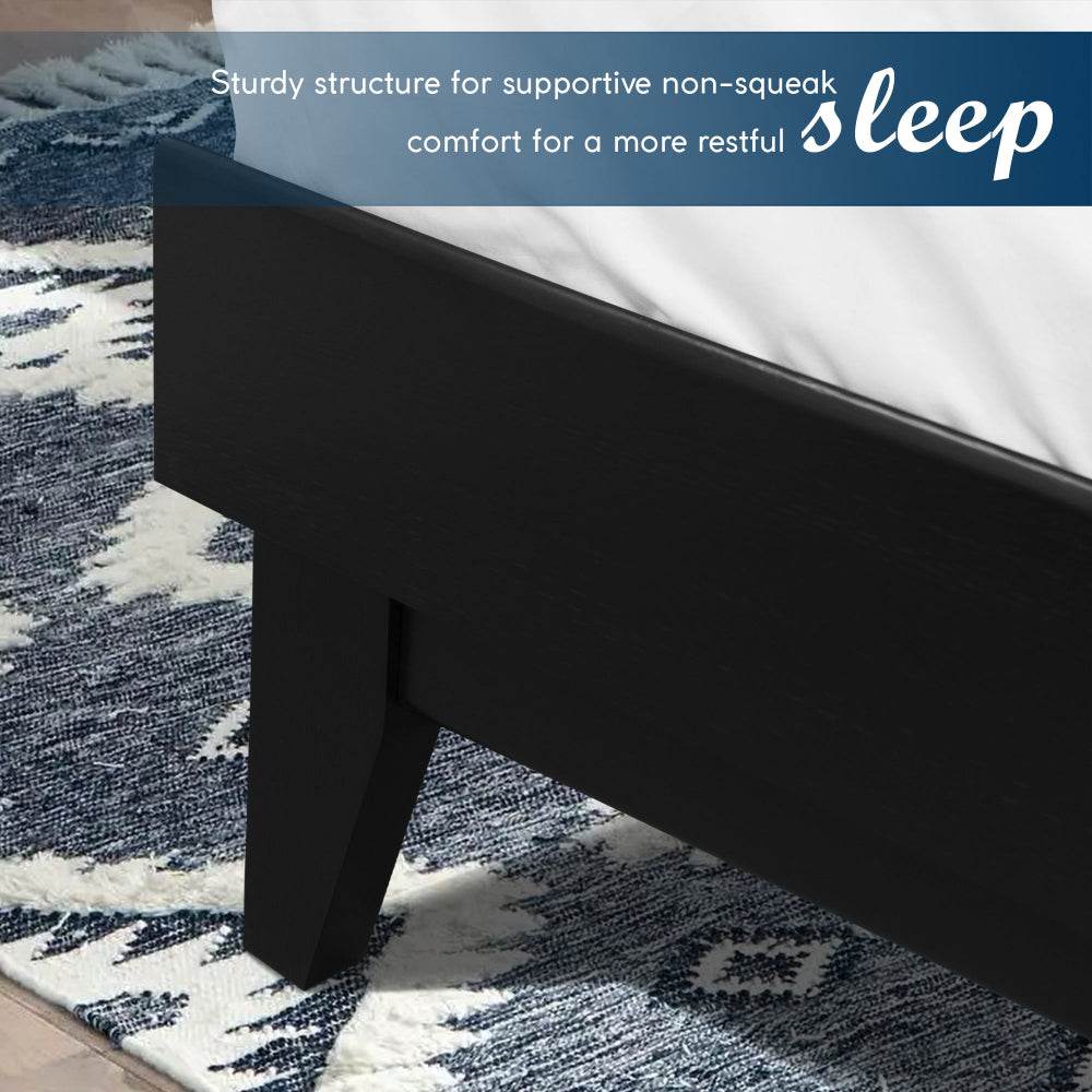 Aurora Solid Wood Bed Frame and Matching Nightstand Bedroom Set - www.Shopthatapp.com