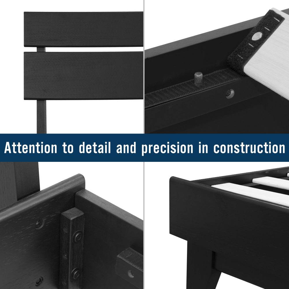 Aurora Solid Wood Bed Frame and Matching Nightstand Bedroom Set - www.Shopthatapp.com