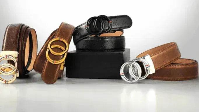 Automatic Alloy Buckle Cowhide Men's Belt - www.Shopthatapp.com