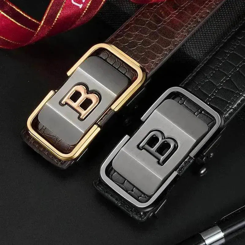 Automatic Buckle Genuine Leather Belt For Middle-aged And Young People - www.Shopthatapp.com