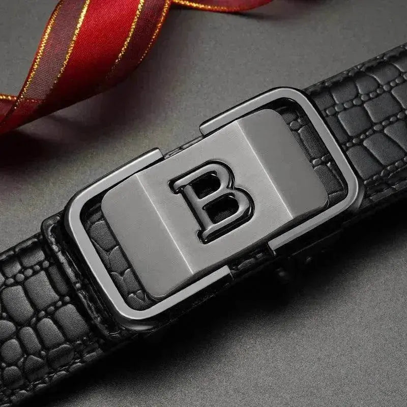 Automatic Buckle Genuine Leather Belt For Middle-aged And Young People - www.Shopthatapp.com