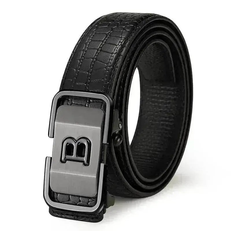 Automatic Buckle Genuine Leather Belt For Middle-aged And Young People - www.Shopthatapp.com